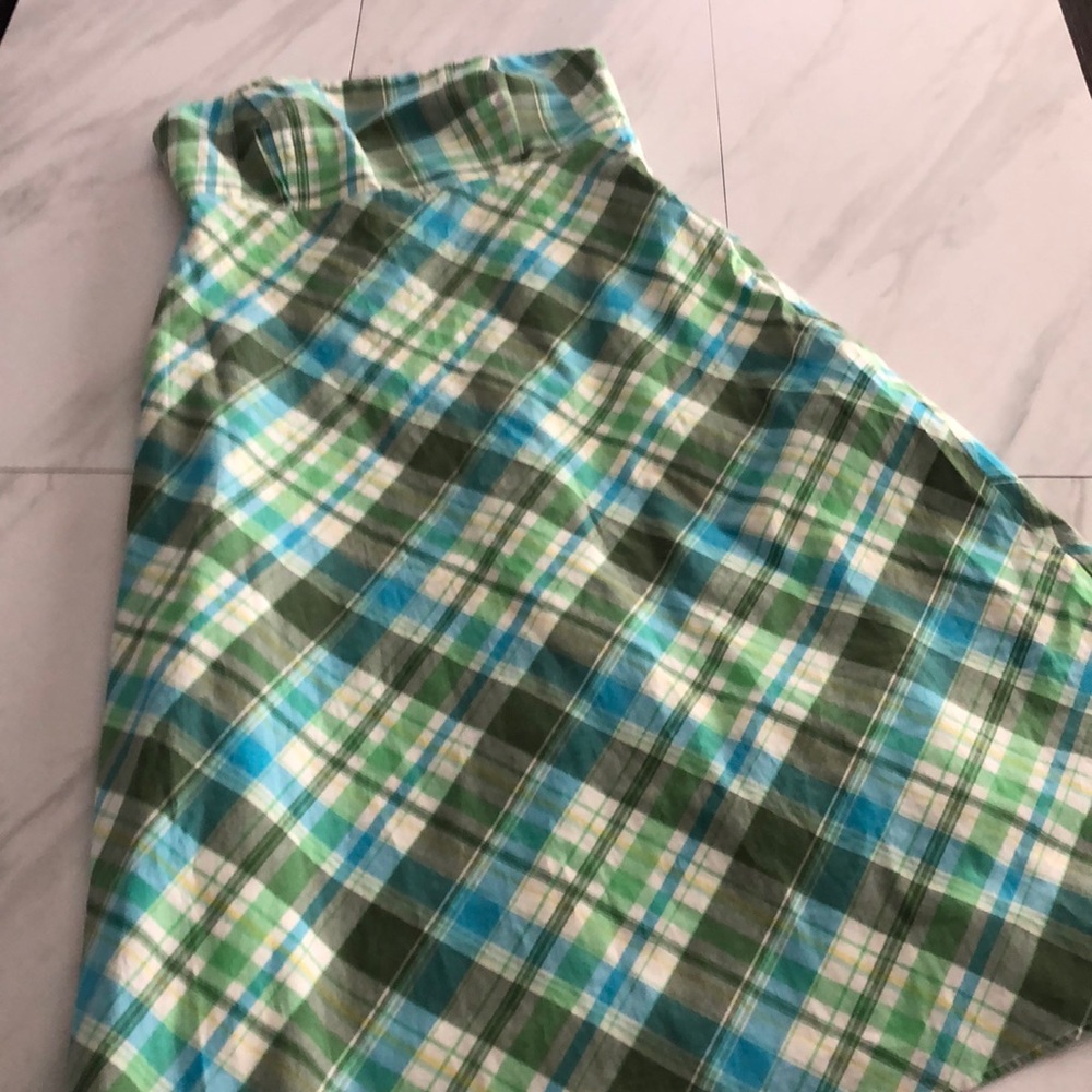 GAP Strapless Plaid Dress
